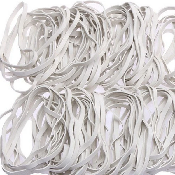 Extra strong white rubber bands for packing